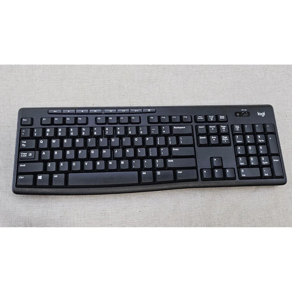 Logitech K270 Wireless Keyboard Full Size Black Y-R0042 Multimedia Hotkey Office